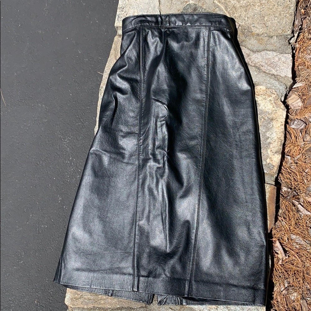 Evan Davies leather skirt
